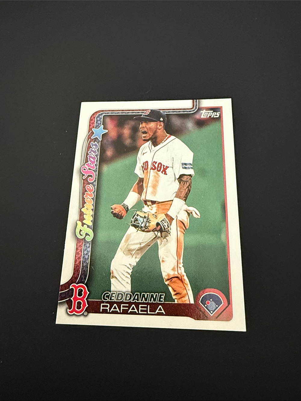 Topps Ceddanne Rafaela Baseball Card - White/Red/Green FUTURE STARS